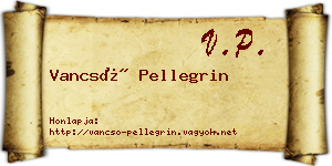 Vancsó Pellegrin névjegykártya